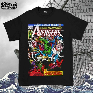 เสื้อยืดผ้าฝ้ายพิมพ์ลายแฟชั่น เสื้ เสื้อยืด พิมพ์ลายการ์ตูน THE AVENGERS COMIC THE AVENGERS COMIC VINTAGES-5XL