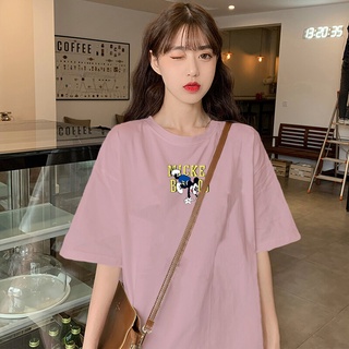Mao shop เสื้อยืดแฟชั่นผู้หญิงลายทางแขนสั้นคอกลม เนื้อผ้าดีใส่สบาย! New Fashion womens HAN SY SOCIETY