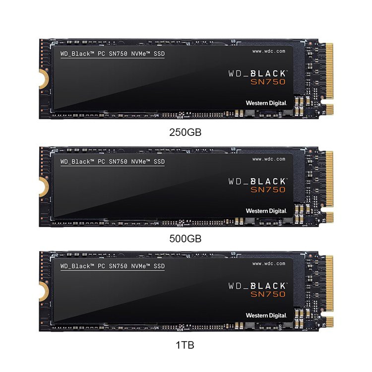 Western Digital Internal Solid State Drive M2 Wd Black Sn750 Ssd 1tb 250gb 500gb M 2 2280 Ssd Nvme Gen3 Cle 3d Nand Ssd แท ราคาเพ ยง 14 608