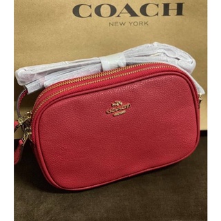 Coach Crossbody Pouch In Pebble Leather