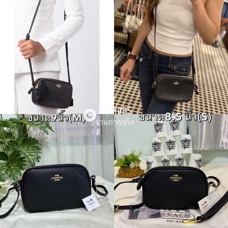 หนังแท้💯🎖CROSSBODY 2 zip สะพายข้าง2ซิป C Coach ทรงกล่อง โค้ช2ซิป กระเป๋าโค้ช รหัส T2