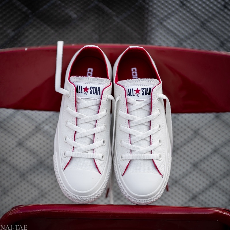 "Exclusive Japan" CONVERSE ALL STAR  COSMOINWHITE "OX WHITE/RED"