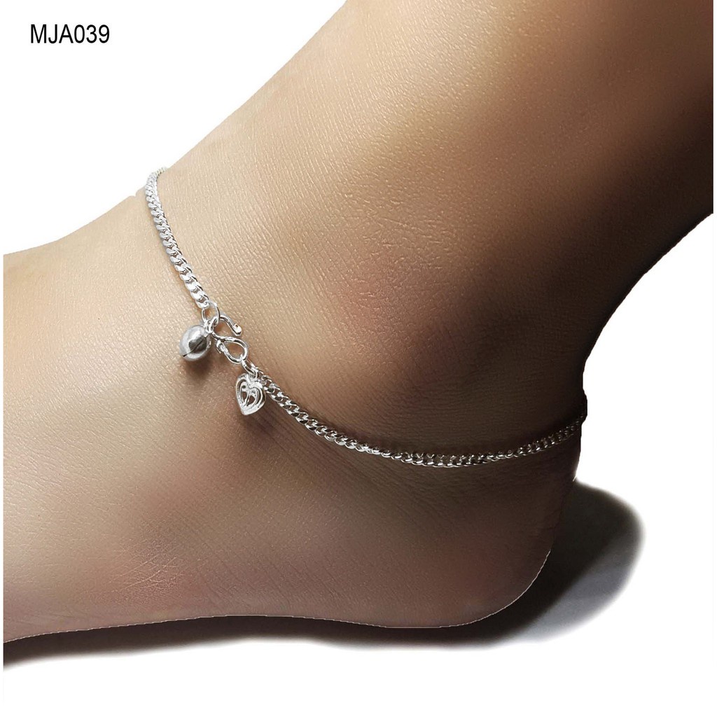 925 STERLING SILVER ANKLET(GELANG KAKI SILVER ) เงิน脚链