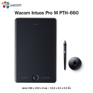 Wacom Intuos Pro แท็บเล็ตสำหรับวาดภาพกราฟิก ไวต่อแรงกด ไม่มีสายไฟ ไม่ใช้แบตเตอรี่ รับประกันศูนย์ไทย 1 ปี