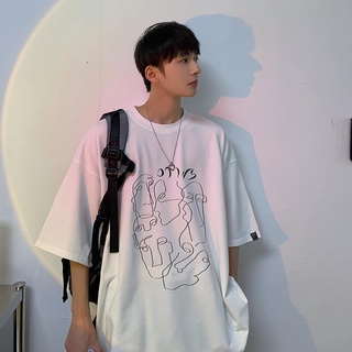 สื้อยืดชาย oversize คอกลม แขนสั้น.เสื้อหน้าร้อน