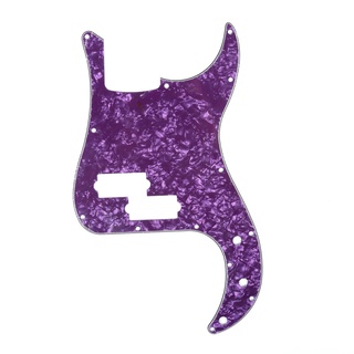 Musiclily 13 ช่อง P Bass Pickguard สําหรับ Fender American/ Mexican เม็กซิกันเบส,4Ply สีม่วงไข่มุก