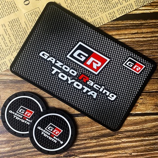แผ่นยางกันลื่น คุณภาพสูง สําหรับแดชบอร์ดรถยนต์ Toyota GR GAZOO Racing