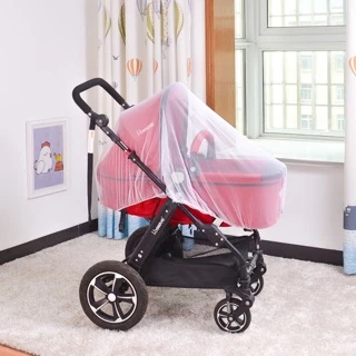 [สินค้าพร้อมส่ง]มุ้งรถเข็นเด็ก มุ้งกันยุงกันแมงต่างๆ ปลอดภัยปกป้องลูกน้อย สีขาว