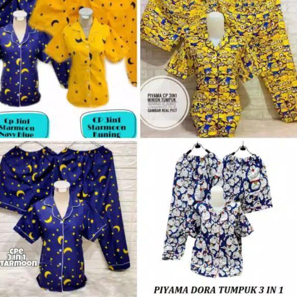 รุ่นใหม่.. PAJAMA 3 IN 1 LONG TROUSERS+CLOTHES LD 104CM FIT TO XL