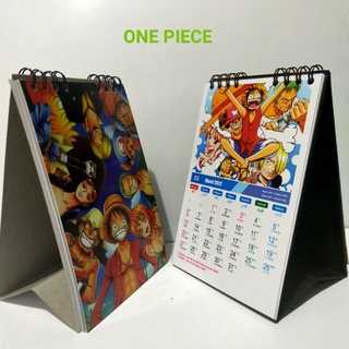 ปฏิทินตั้งโต๊ะ ลายการ์ตูนอนิเมะ One piece 2023