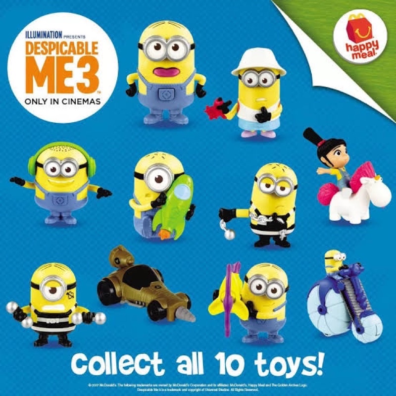 mcdonald happy meal minion ปี2017 ครบชุด