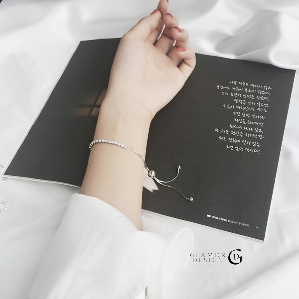 GLAMOR✨สร้อยข้อมือเพชร SHINE STAR RIVER สร้อยข้อมือเงินแท้ ของขวัญ Valentine สร้อยข้อมือผู้หญิง กําไลเงินแท้ กำไลแฟชั่น
