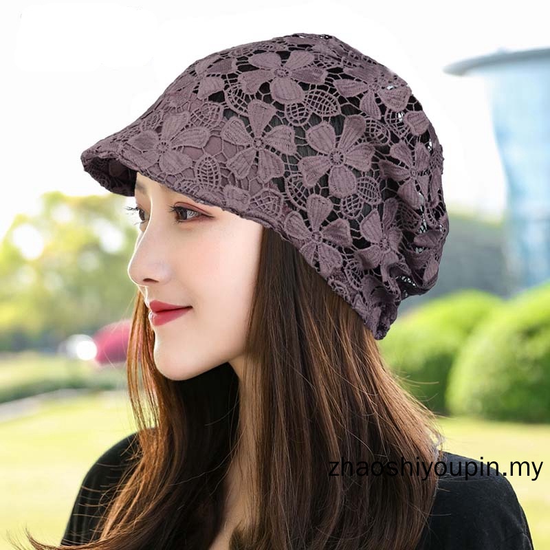 หมวกเบสบอล ผ้าถัก แบบนิ่ม ลายดอกไม้ ฉลุลาย แฮนด์เมด ระบายอากาศ พับได้ เหมาะกับใส่กลางแจ้ง แฟชั่นชาวประมง สําหรับผู้หญิง