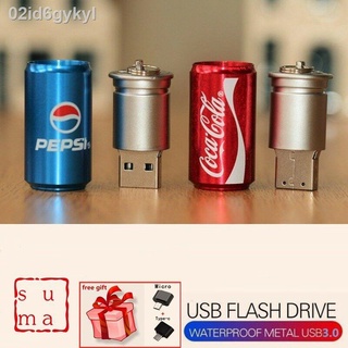 ♥COD+100% original authentic Flash Drive 128GB 64GB 32GB 16GB 8GB 4GB Novelty Drinks in Can Pen Pendrive Storage Gift Me