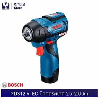 BOSCH GDS12 V-EC บ๊อกกระแทก 2 x 2.0 Ah #06019E01K1 | MODERTOOLS OFFICIAL