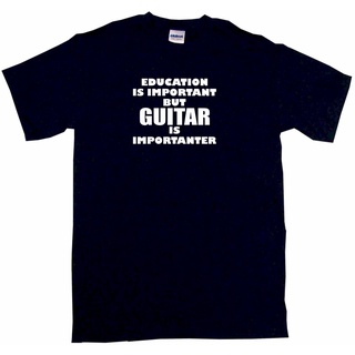 เสื้อยืด แขนสั้น พิมพ์ลาย Eon is Importanter But Guitar is Importanter สําหรับผู้ชาย และผู้หญิงสามารถปรับแต่งได้