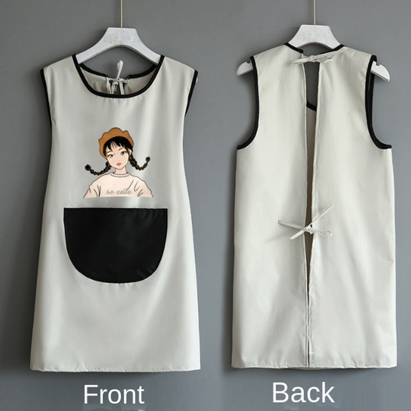 สไตล์ญี่ปุ่นพีวีซีผ้ากันเปื้อนผ้ากันเปื้อนครัวผ้ากันเปื้อนกันน้ําตีมบาริสต้าผ้ากันเปื้อนครัวผู้หญิงร้านอาหารคราบทํางานผ้ากันเปื้อนทําอาหารบ้ - รูปที่ 3