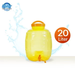 Watertankshop ถังน้ำ ถังน้ำดื่ม ขนาด 20 ลิตร ถังน้ำมีก๊อกพร้อมหูหิ้วรุ่น ลาย 2