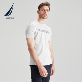 พร้อมส่ง NAUTICA Nudica เสื้อยืดแขนสั้น คอกลม สไตล์ยุโรป อเมริกัน แฟชั่นสําหรับผู้ชาย 77808