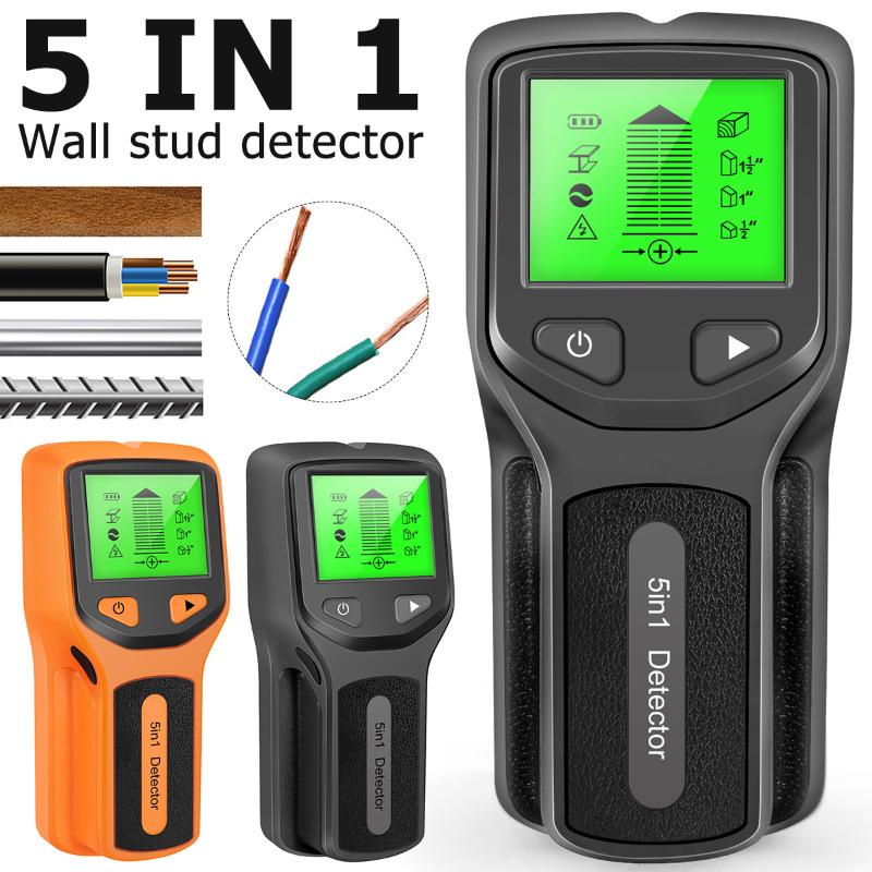[ 5 in 1 ] เครื่องสแกนเนอร์ติดผนัง แบบพกพา สําหรับตรวจจับโลหะ Walldetector เครื่องตรวจจับผนังความหนาของผนังมาตรวัด เครื่องหาโครงซีลายผนัง