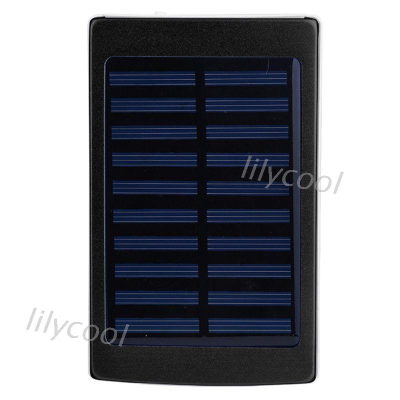 (Lily) (ไม่มีแบตเตอรี่) 18650 Solar Power Bank Charger DIY Box Poverbank Case Led for Moblie Phone