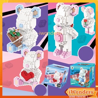 นาโนบล็อก Gloomy Bear MOC บล็อกตัวต่อของขวัญโรแมนติกสร้างสรรค์ปริศนา DIY เด็กผู้ใหญ่ของเล่นยอดนิยม