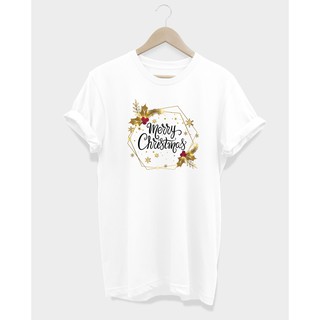 เสื้อคอกลม ลาย Merry Christmas Xmas Tee Shirt