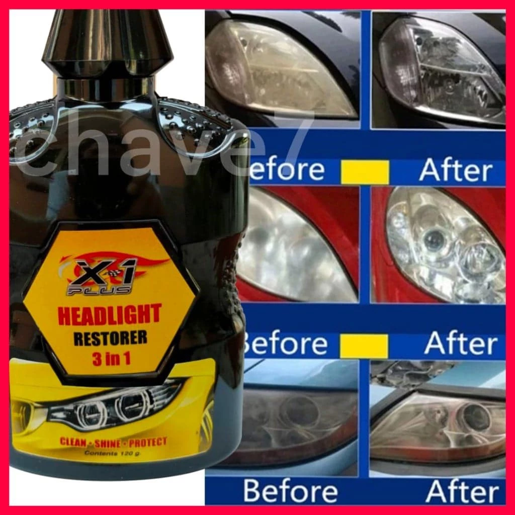 x-1 plus 3in1 (กล่องเหลือง) น้ำยาขัดโคมไฟหน้ารถยนต์ ขัดสีรถ ลบลอยขัดข่วนบนสีรถขัดไฟเหลือง ขัดโคมไฟพลาสติก thumbnail 3