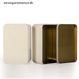 strengaromonyu 1 ชิ้นกล่องดีบุกโลหะดีบุก Jars Iron Tea Box Case Small Things Storage Box