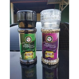 พริกไทยดำเม็ด(ขวดฝาบด) 60กรัม ตรากระต่ายคู่ มีอย. ขวดเปิดเติมได้