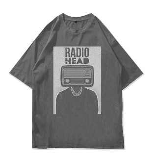 เสื้อยืดโอเวอร์ไซซ์ ลาย Radiohead สไตล์วินเทจ