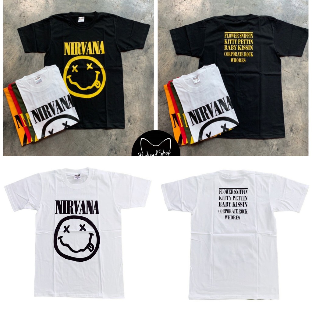 NR131 เสื้อยืดวงร็อค NIRVANA เนวานา เสื้อวินเทจ