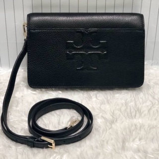 Tory Burch Bombe T Small Cross Body Clutch Bag สีดำเรียบหรูสุดๆ