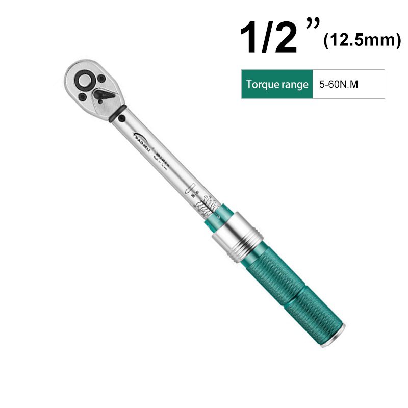 cQuY 1/2"560Nm Adjustable Torque Wrench, Motorcycle And Bicycle Repair Wrench Manual Tool
