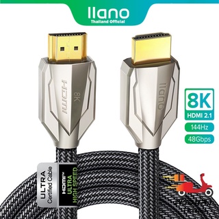 【พร้อมส่ง】 llano สาย HDMI 2.1 DP1.4 8K 4K ความเร็วสูง 48Gbps 60Hz / 144 Hz 3D HDR สําหรับ HDTV Ps5 / Ps4 Pro Switch Xbox