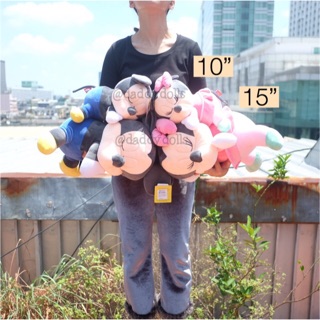 ตุ๊กตา Mickey มิกกี้ &amp; Minnie มินนี่ นอนหมอบ ผ้านุ่มนิ่ม