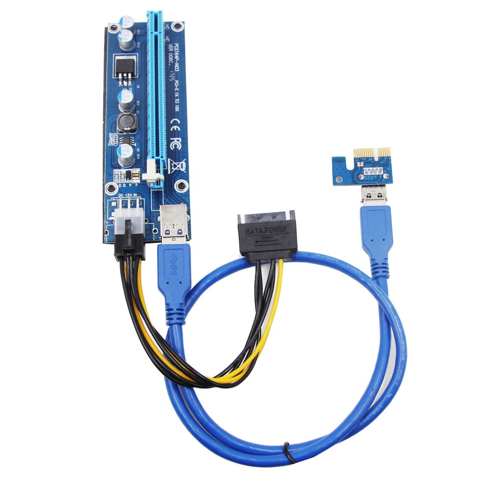 8 pcs  PCI-E USB 1x to 16x Riser ชุด 8 ชิ้น