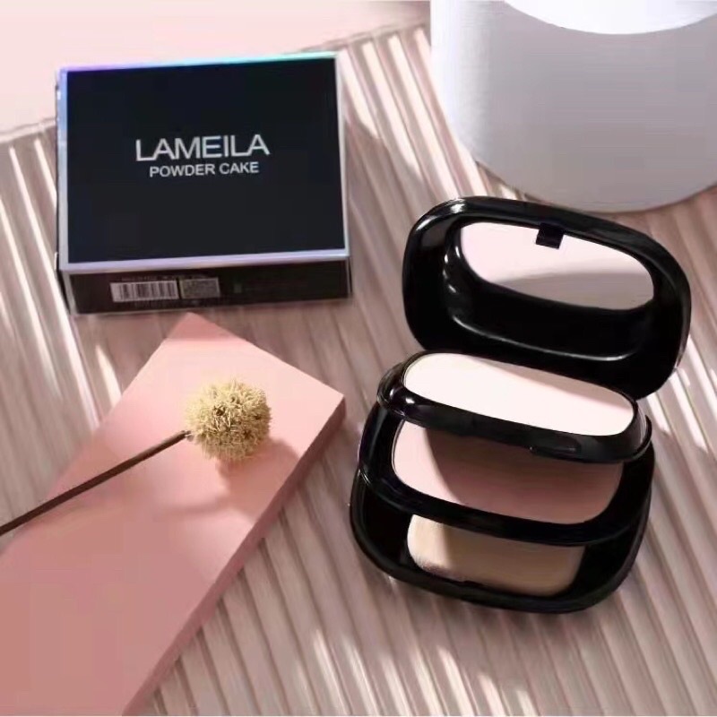 แป้งพัฟ แป้งสองชั้น Lameila 5102 Powder Cake 20g แป้งตลับ แถมพัฟ แป้งเนื้อแมทผสมรองพื้น คุมมัน ปกปิดจุดด่างดำ ผิวเนียน
