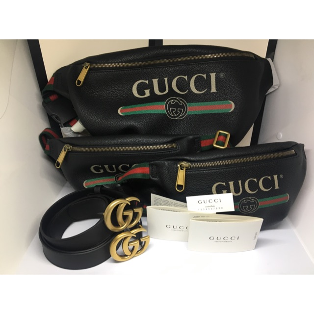 ใหม่ Gucci belt bag ใหญ่ size 90 คาดอกใบใหญ่