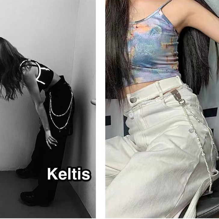 "KELTIS JEANS" -822-กางเกงยีนส์ขากว้าง / ยีนส์เอวสูง / ยีนส์เกาหลี / ยีนส์ผู้หญิง