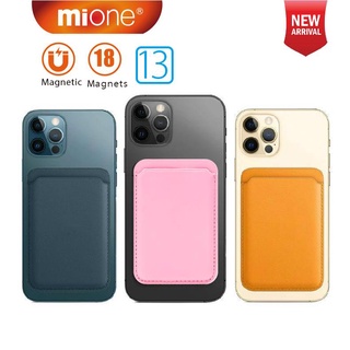 Mione กระเป๋าสตางค์หนัง แม่เหล็ก พร้อมโลโก้ สําหรับ IP 13 Pro Max