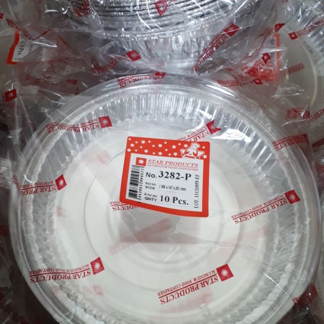 StarProducts3282-P ถาดฟอยส์เข้าเตาอบได้ แพคละ 10 ชิ้น พร้อมฝา