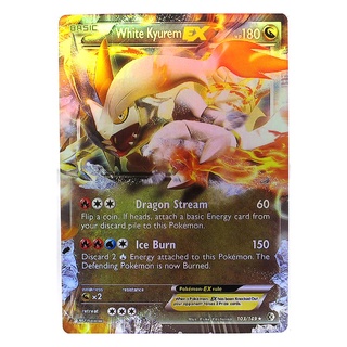 White Kyurem EX 103/149 คิวเรม ขาว Pokemon Matt Card ภาษาอังกฤษ