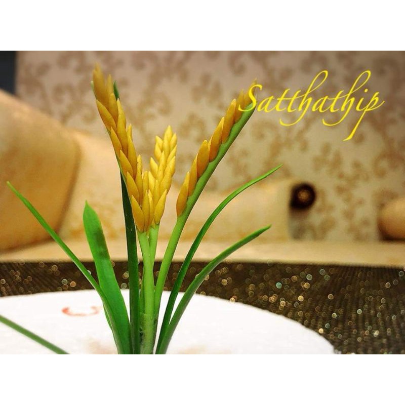 สูง 3.5 นิ้ว | โมเดลต้นข้าว ต้นข้าว ต้นข้าวดินปั้น ต้นข้าวปลอม