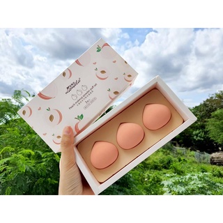 พัฟ Peach Makeup powder puff set