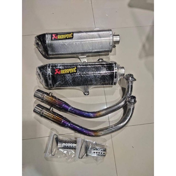 ท่ออาคา ท่อpr2พร้อมคอท่อสำหรับforza350-Xmax300พร้อมส่งทุกใบ💥💥💥