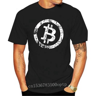 [S-5XL]เสื้อยืด พิมพ์ลายโลโก้ Bitcoin สไตล์วินเทจ แฟชั่นฤดูใบไม้ผลิ และฤดูร้อน สําหรับผู้ชาย 358664