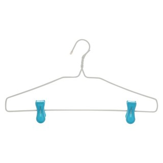 ไม้แขวนเคลือบPVC มีหนีบ ขาว PLIM (1x6)HANGER PVC WITH CLIP PLIM PACK6PCS