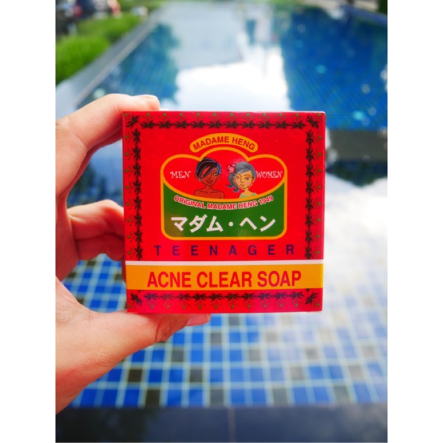 1ก้อน 150กรัม สบู่สิว แอคเน่เคลียร์ มาดามเฮง madame heng acne clear soap