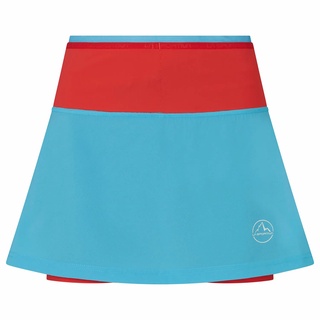 LA SPORTIVA SWIFT ULTRA SKIRT 5" WOMEN MALIBU BLUE/HIBISCUS - กระโปรงวิ่ง ผู้หญิง